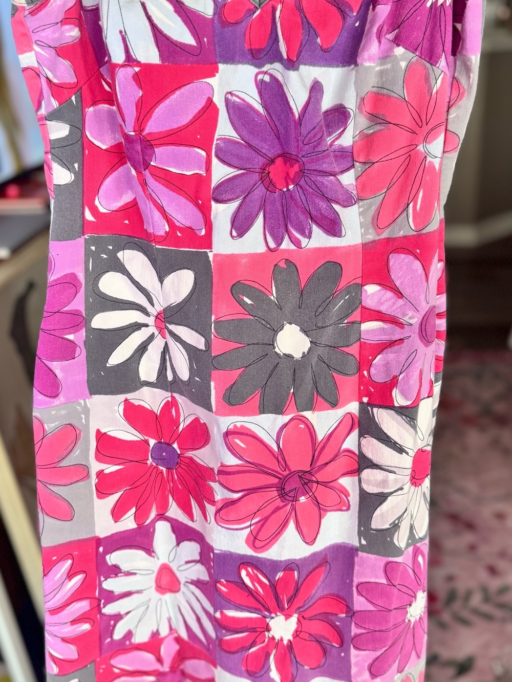 Moschino Pink, Purple & Gray Floral Slip Dress - Picture 2 of 8